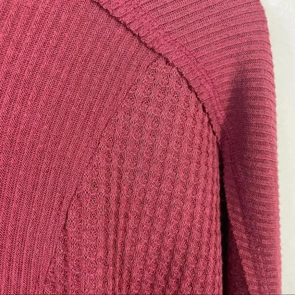 Gibson Look Mixed Rib Waffle Knit  Henley - Picture 7 of 11